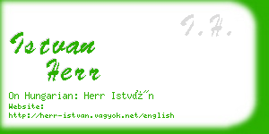 istvan herr business card